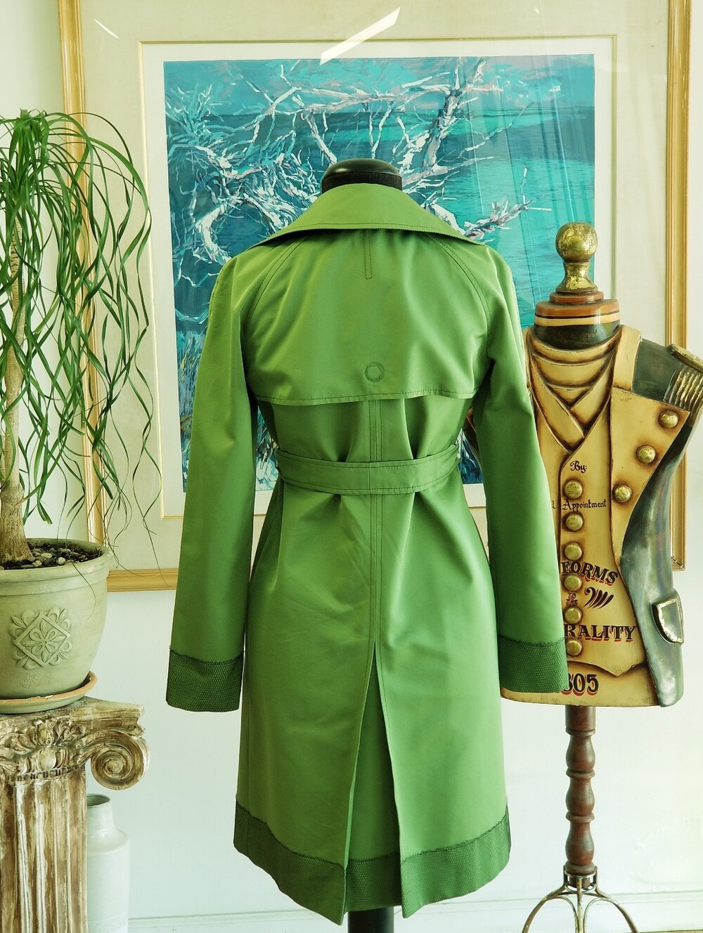 Alessandro Dell'Acqua  Green Trench Coat - Picture 7 of 16